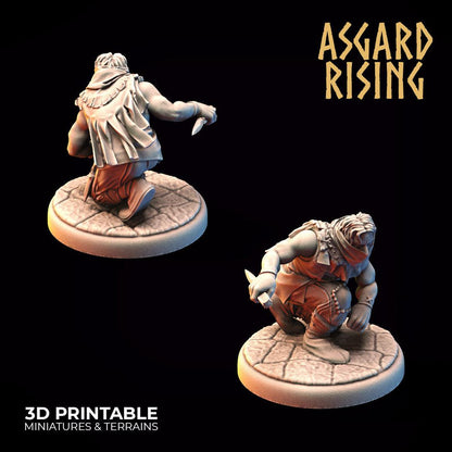 3D Printed Asgard Rising Bandit Rogues Modular Warband 28mm - 32mm Ragnarok D&D