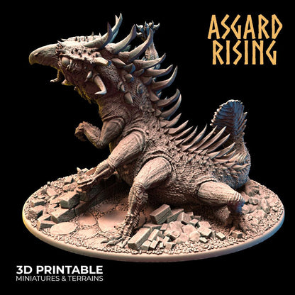 3D Printed Asgard Rising Basilisk #2 King of Serpents - 32mm D&D