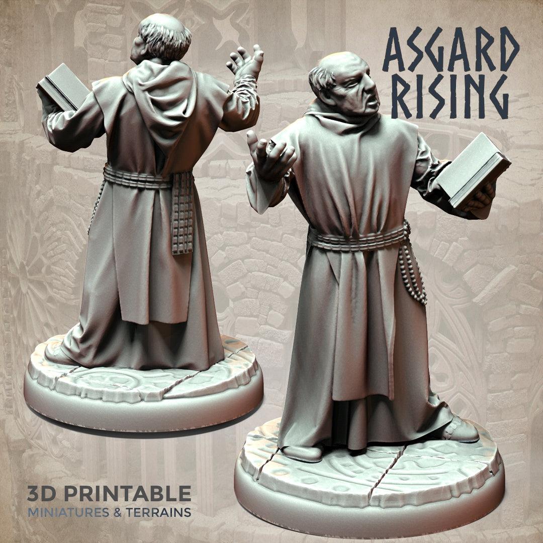 3D Printed Asgard Rising Brother Monks Set 28mm - 32mm Ragnarok D&D