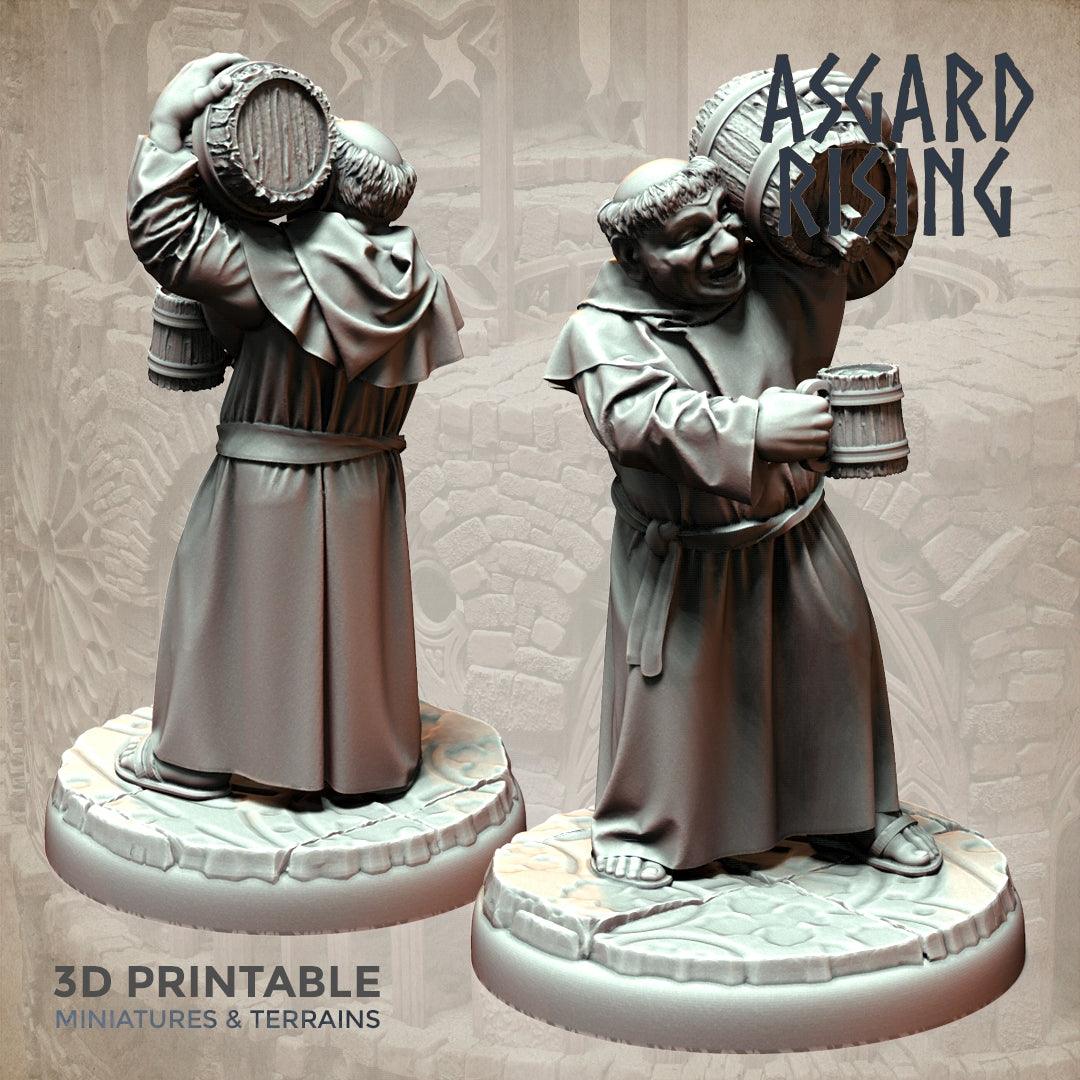 3D Printed Asgard Rising Brother Monks Set 28mm - 32mm Ragnarok D&D