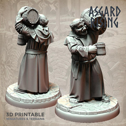 3D Printed Asgard Rising Brother Monks Set 28mm - 32mm Ragnarok D&D