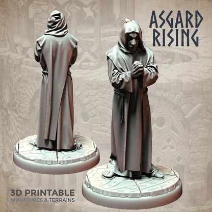 3D Printed Asgard Rising Brother Monks Set 28mm - 32mm Ragnarok D&D
