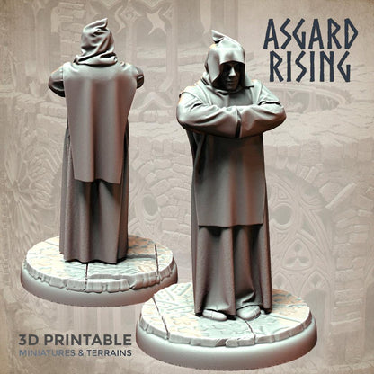 3D Printed Asgard Rising Brother Monks Set 28mm - 32mm Ragnarok D&D