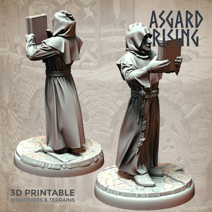 3D Printed Asgard Rising Brother Monks Set 28mm - 32mm Ragnarok D&D