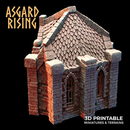 3D Printed Asgard Rising Cemetery Mausoleum Set 28mm-32mm Ragnarok D&D