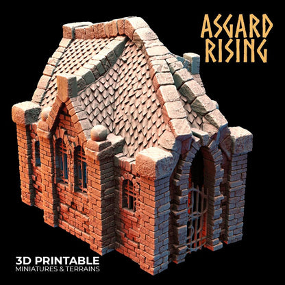 3D Printed Asgard Rising Cemetery Mausoleum Set 28mm-32mm Ragnarok D&D
