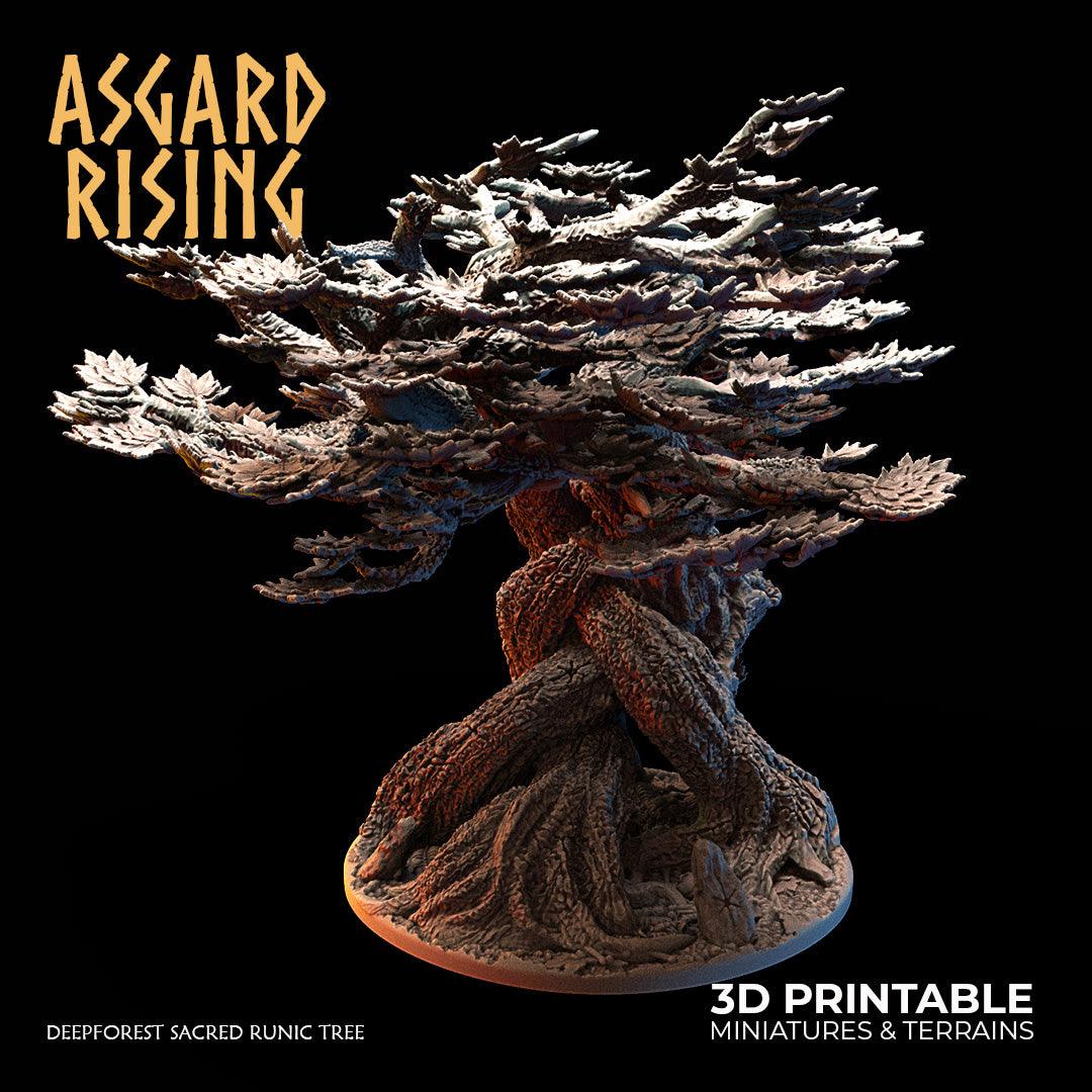 3D Printed Asgard Rising Deepforest Ritual Circles & Sacred Runic Tree - 28 32mm Wargaming DnD