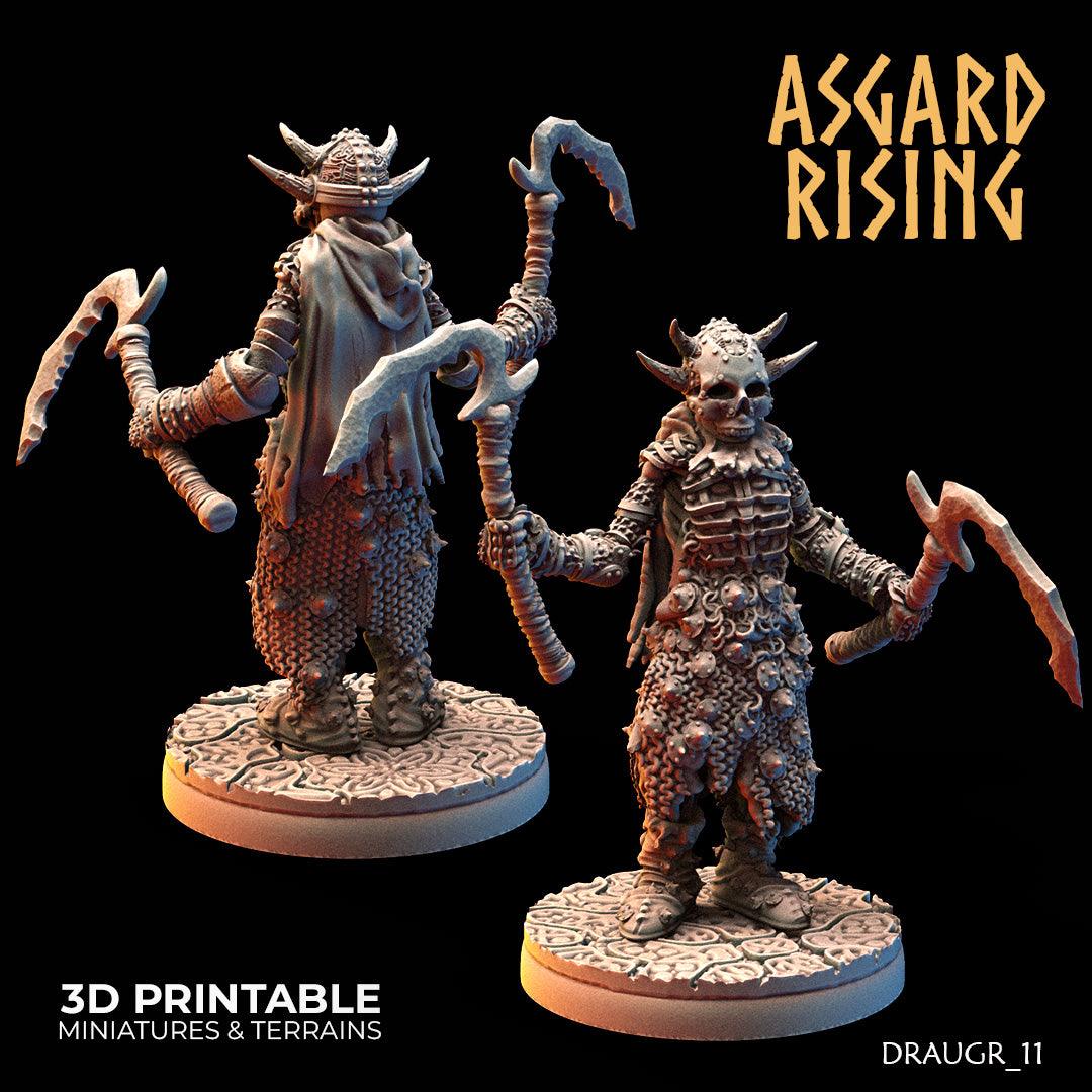 3D Printed Asgard Rising Draugr Barrow Guards Modular Set A 28 32 mm Wargaming DnD