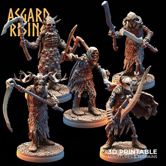 3D Printed Asgard Rising Draugr Barrow Guards Modular Set A 28 32 mm Wargaming DnD