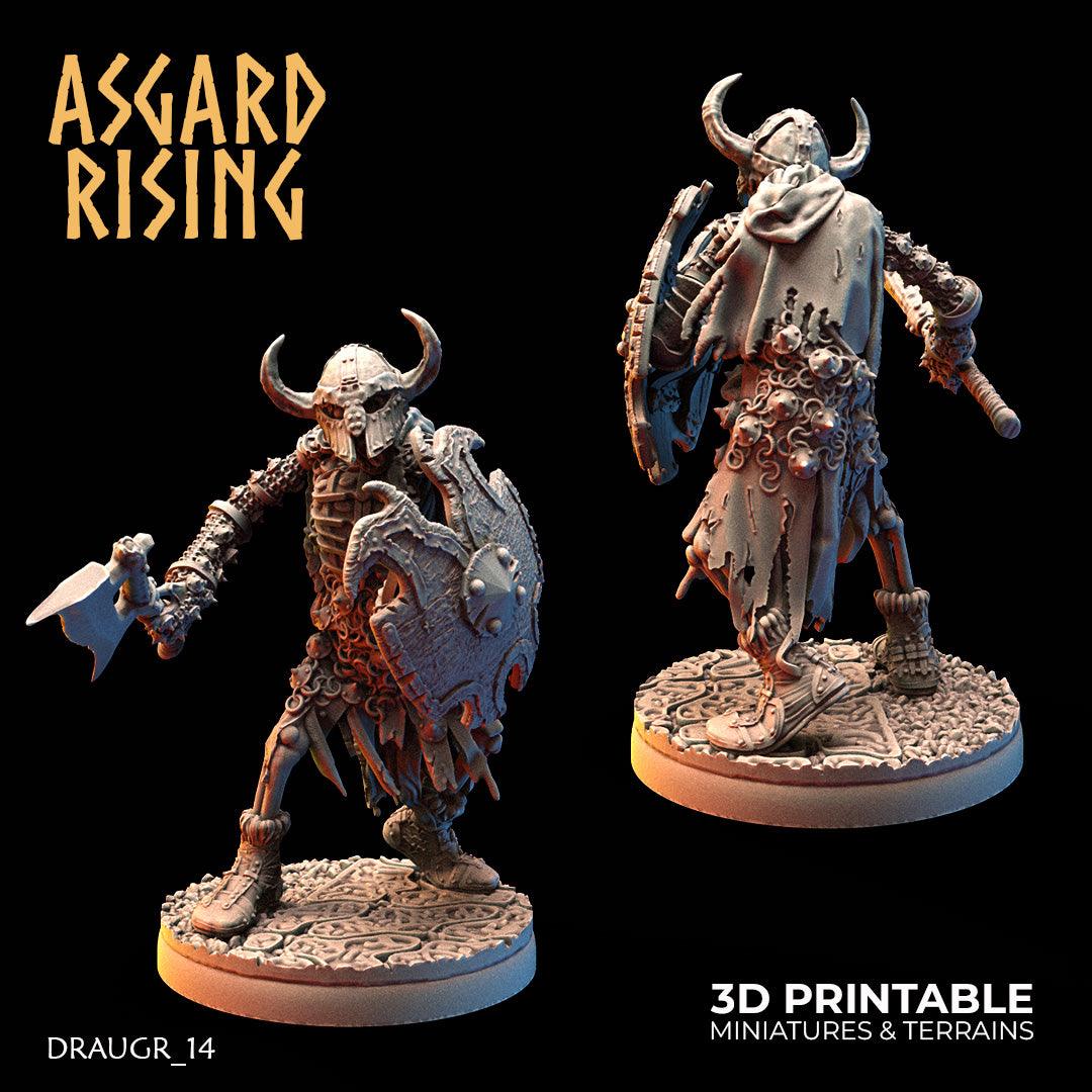 3D Printed Asgard Rising Draugr Barrow Guards Modular Set B 28 32 mm Wargaming DnD