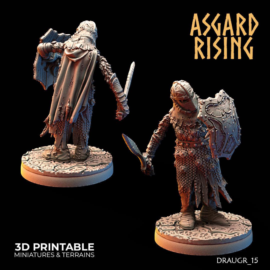 3D Printed Asgard Rising Draugr Barrow Guards Modular Set B 28 32 mm Wargaming DnD
