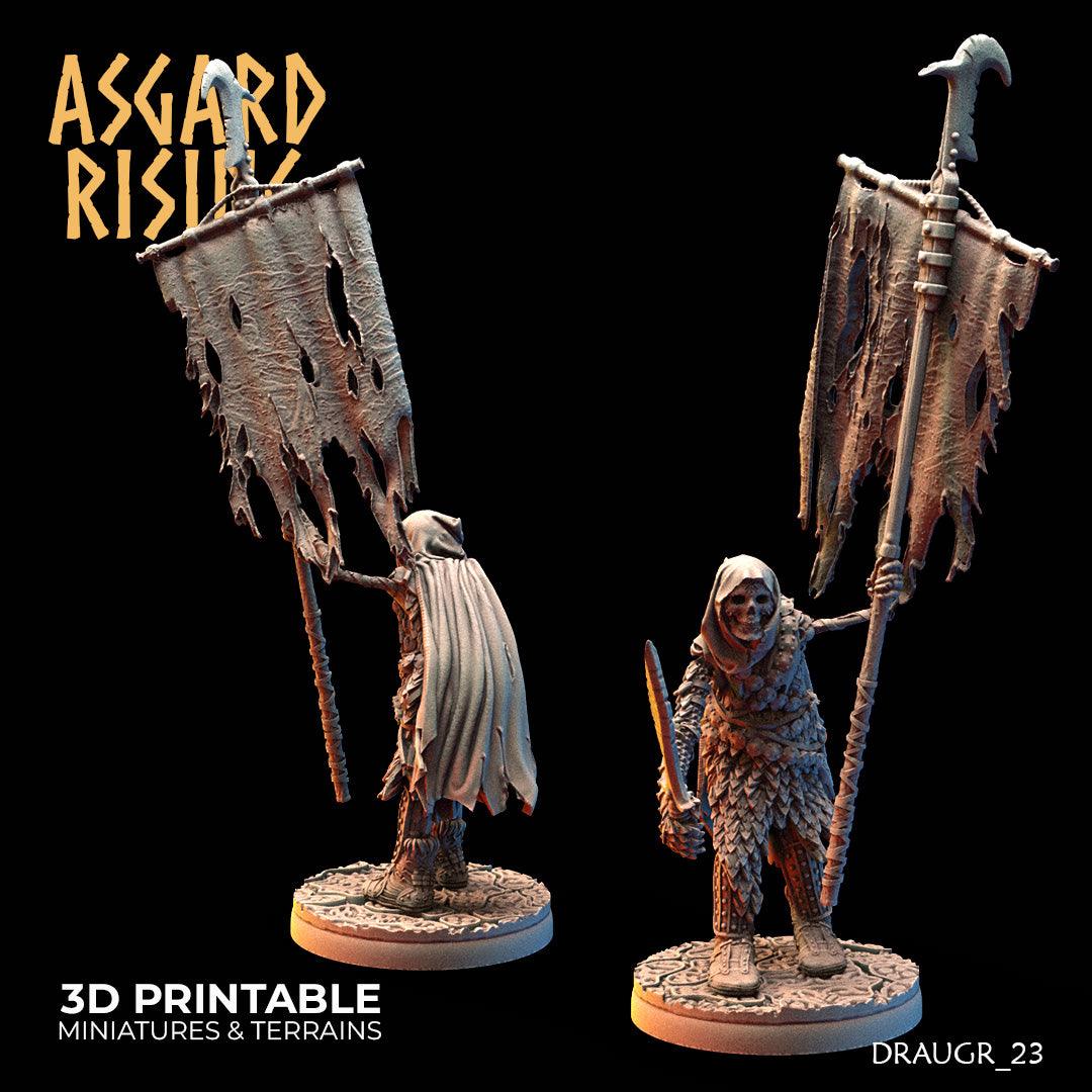 3D Printed Asgard Rising Draugr Barrow Guards Modular Set D 28 32 mm Wargaming DnD