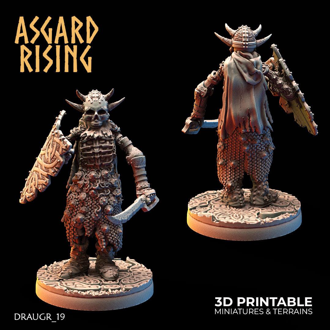 3D Printed Asgard Rising Draugr Barrow Guards Modular Set D 28 32 mm Wargaming DnD