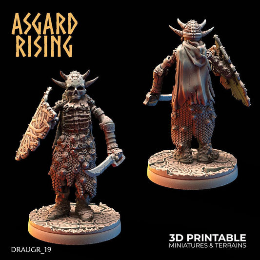 3D Printed Asgard Rising Draugr Barrow Guards Modular Set D 28 32 mm Wargaming DnD