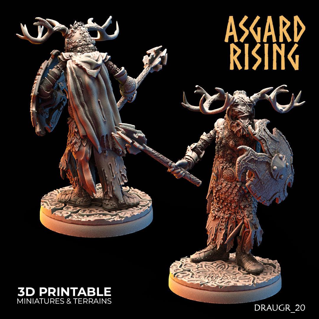 3D Printed Asgard Rising Draugr Barrow Guards Modular Set D 28 32 mm Wargaming DnD