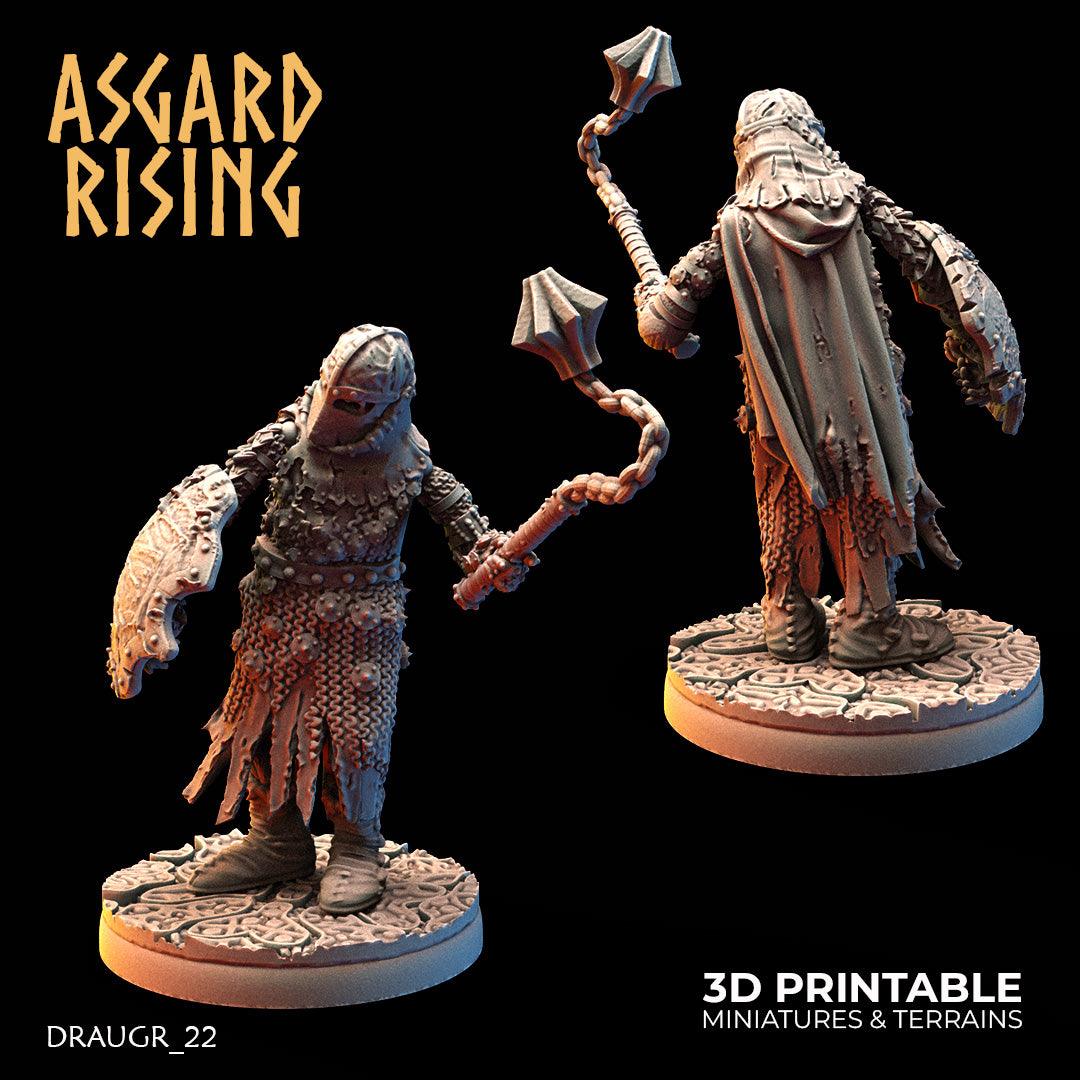 3D Printed Asgard Rising Draugr Barrow Guards Modular Set D 28 32 mm Wargaming DnD