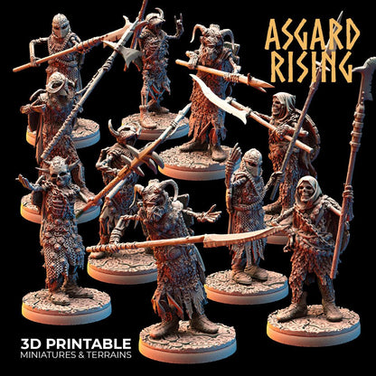 3D Printed Asgard Rising Draugr Phalanx Modular Set 28 32 mm Wargaming DnD