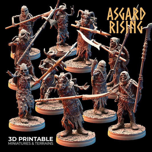 3D Printed Asgard Rising Draugr Phalanx Modular Set 28 32 mm Wargaming DnD