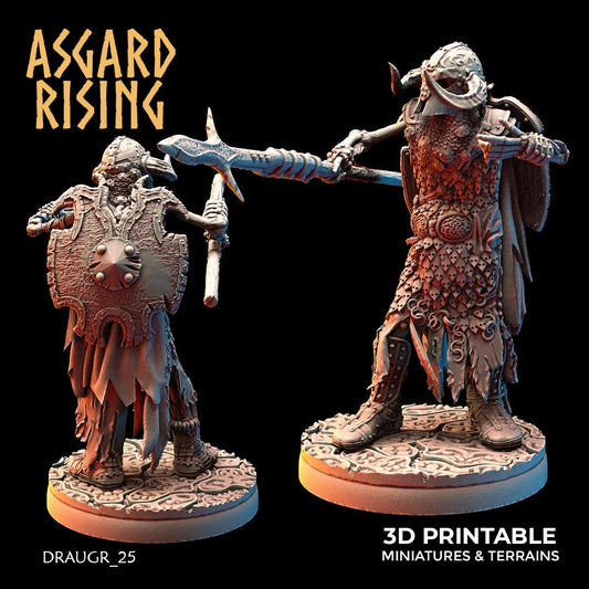 3D Printed Asgard Rising Draugr Phalanx Modular Set 28 32 mm Wargaming DnD