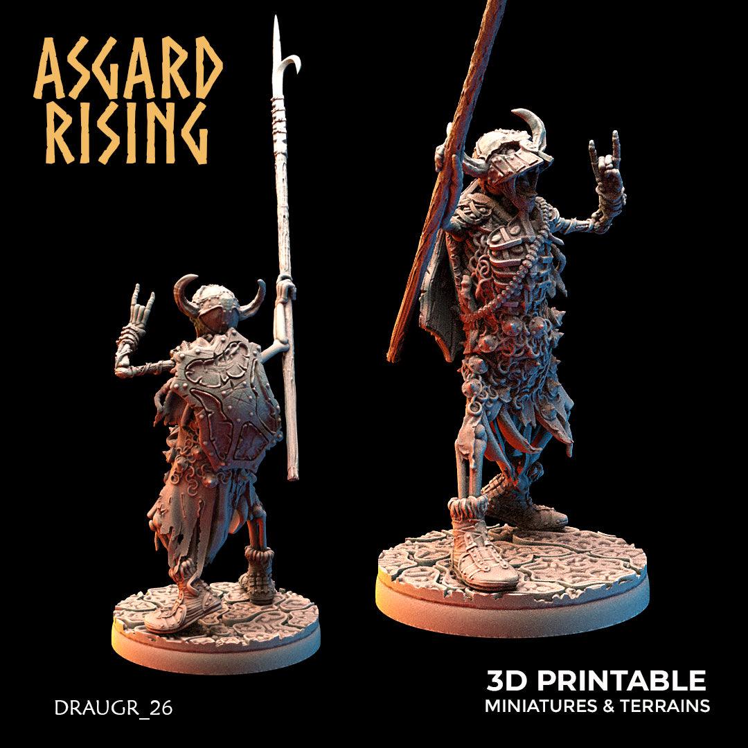 3D Printed Asgard Rising Draugr Phalanx Modular Set 28 32 mm Wargaming DnD