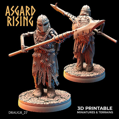 3D Printed Asgard Rising Draugr Phalanx Modular Set 28 32 mm Wargaming DnD