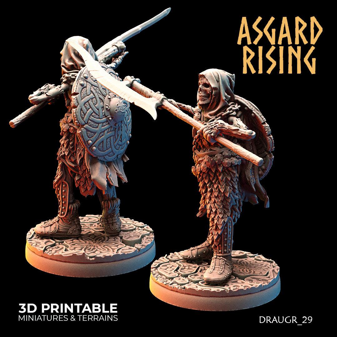3D Printed Asgard Rising Draugr Phalanx Modular Set 28 32 mm Wargaming DnD