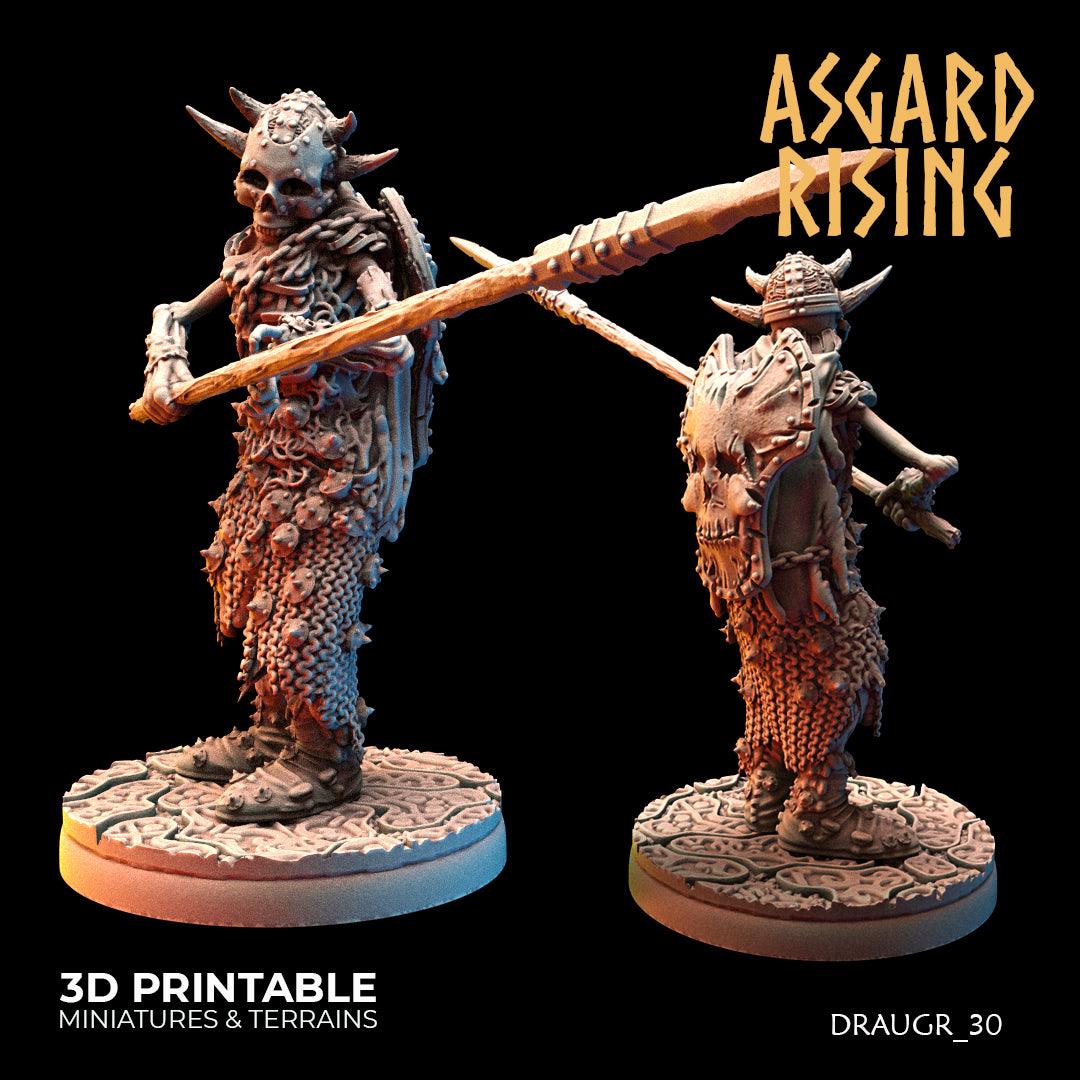 3D Printed Asgard Rising Draugr Phalanx Modular Set 28 32 mm Wargaming DnD