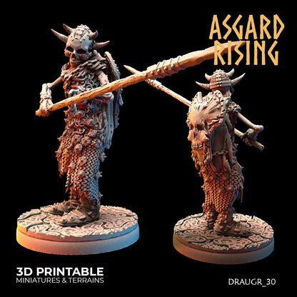 3D Printed Asgard Rising Draugr Phalanx Modular Set 28 32 mm Wargaming DnD