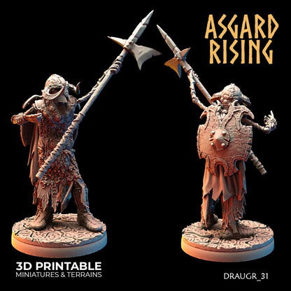 3D Printed Asgard Rising Draugr Phalanx Modular Set 28 32 mm Wargaming DnD