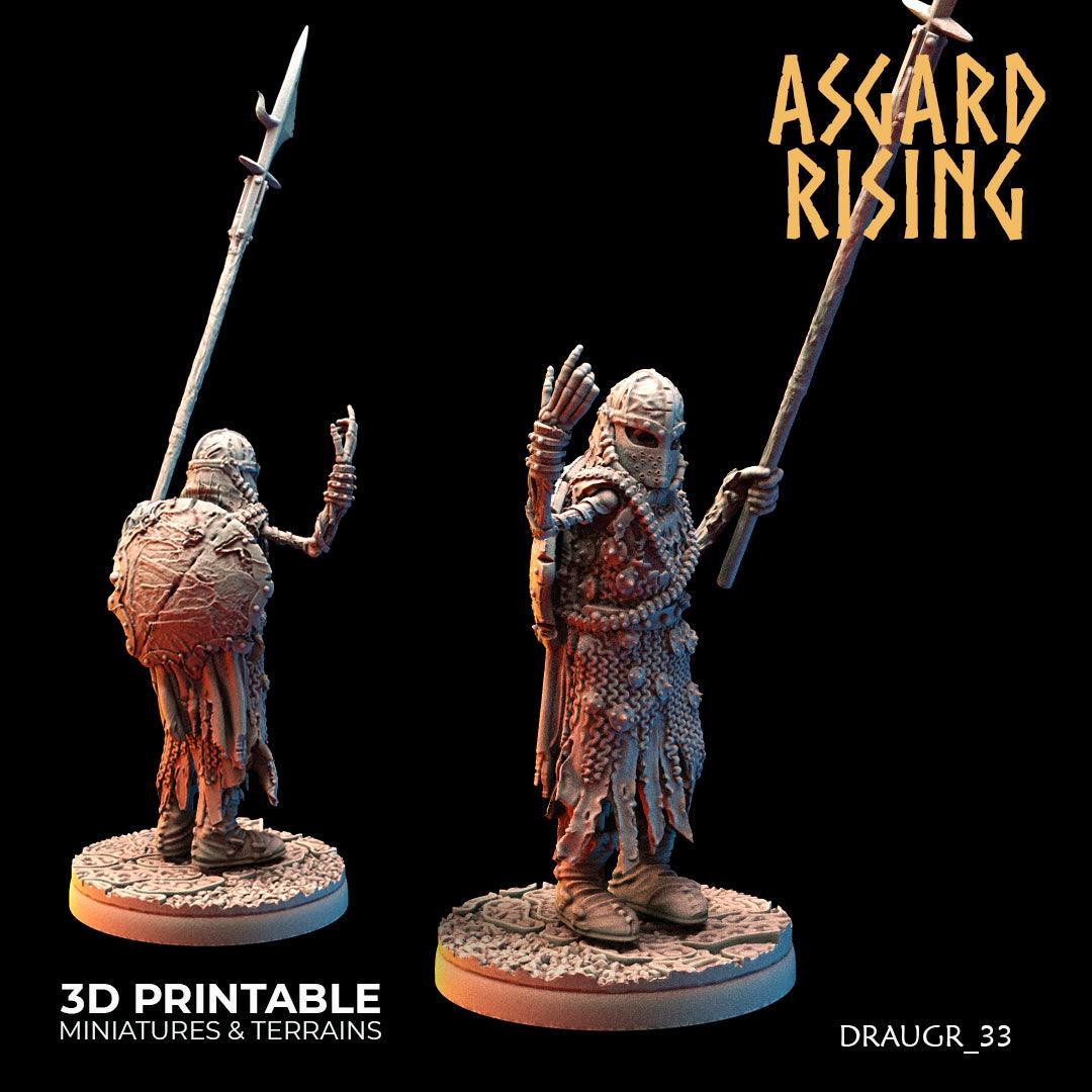 3D Printed Asgard Rising Draugr Phalanx Modular Set 28 32 mm Wargaming DnD