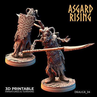 3D Printed Asgard Rising Draugr Phalanx Modular Set 28 32 mm Wargaming DnD