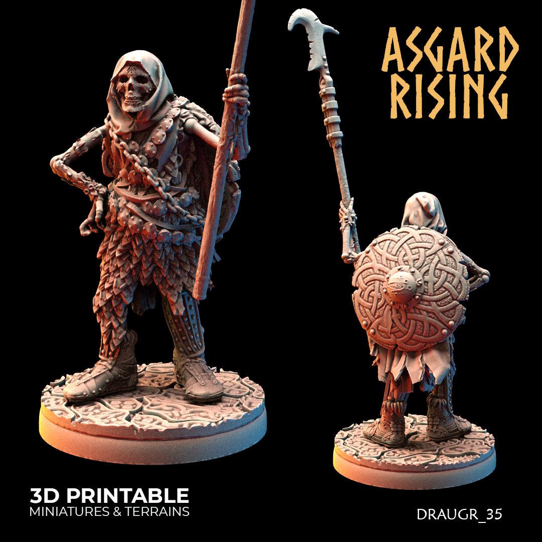 3D Printed Asgard Rising Draugr Phalanx Modular Set 28 32 mm Wargaming DnD