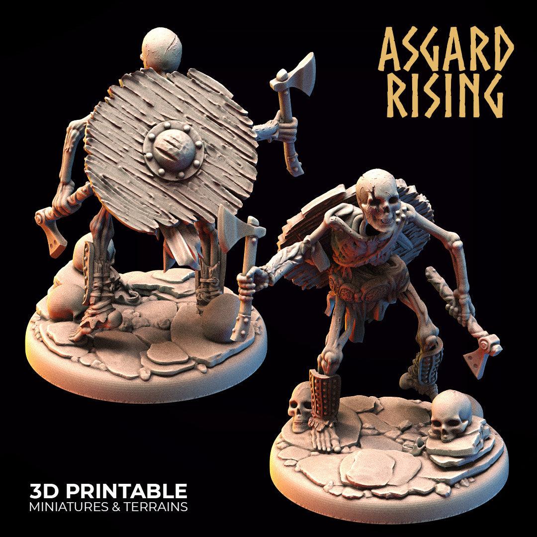 3D Printed Asgard Rising Draugr - Undead Skeleton Infantry Set 28mm - 32mm