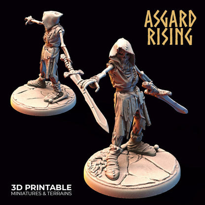 3D Printed Asgard Rising Draugr - Undead Skeleton Warriors Set 28mm - 32mm