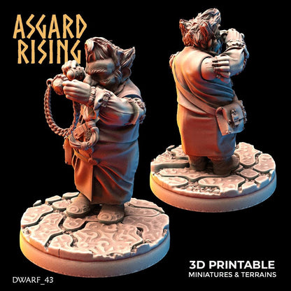 3D Printed Asgard Rising Dwarf Artisan Worker Set 28mm - 32mm