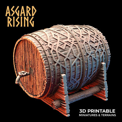 3D Printed Asgard Rising Dwarf Barrels Distillery and Brewery 28mm - 32mm