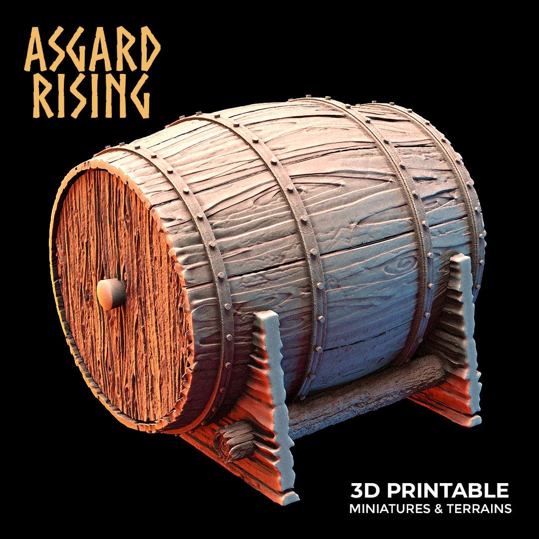 3D Printed Asgard Rising Dwarf Barrels Distillery and Brewery 28mm - 32mm