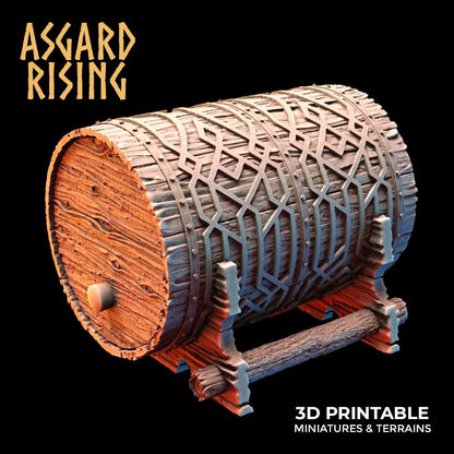3D Printed Asgard Rising Dwarf Barrels Distillery and Brewery 28mm - 32mm