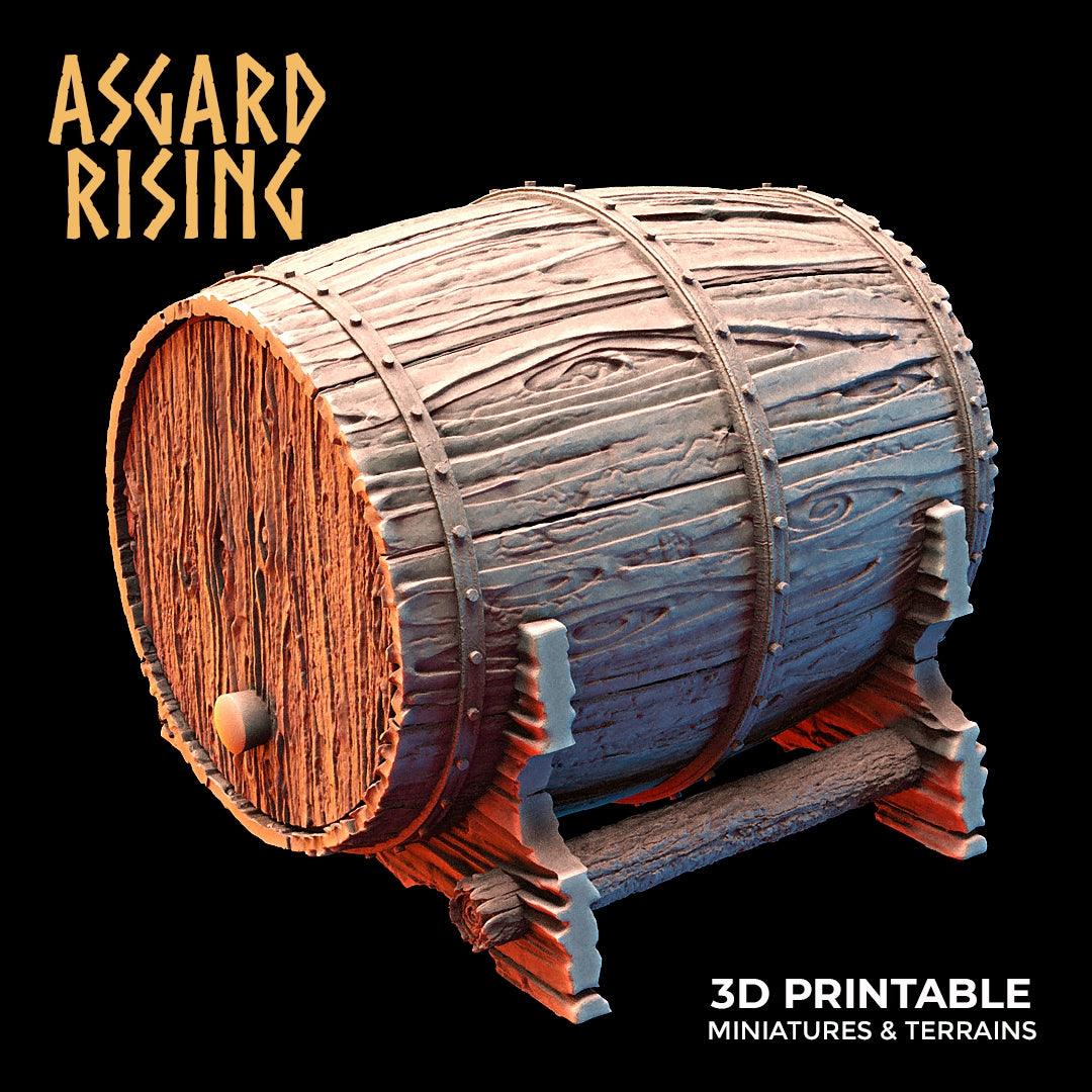 3D Printed Asgard Rising Dwarf Barrels Distillery and Brewery 28mm - 32mm