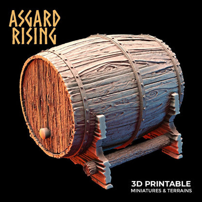 3D Printed Asgard Rising Dwarf Barrels Distillery and Brewery 28mm - 32mm