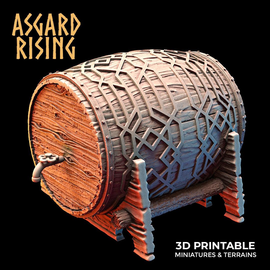 3D Printed Asgard Rising Dwarf Barrels Distillery and Brewery 28mm - 32mm