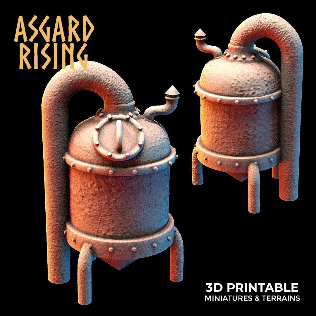 3D Printed Asgard Rising Dwarf Distillery and Brewery Set 28mm - 32mm