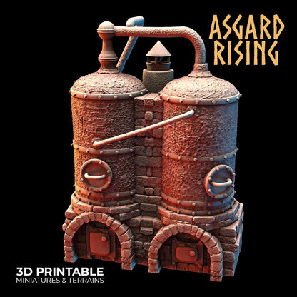 3D Printed Asgard Rising Dwarf Distillery and Brewery Set 28mm - 32mm