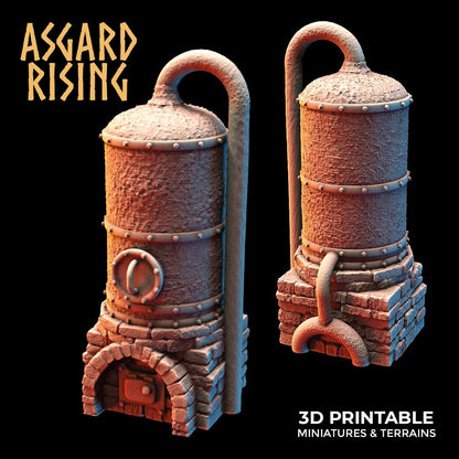 3D Printed Asgard Rising Dwarf Distillery and Brewery Set 28mm - 32mm