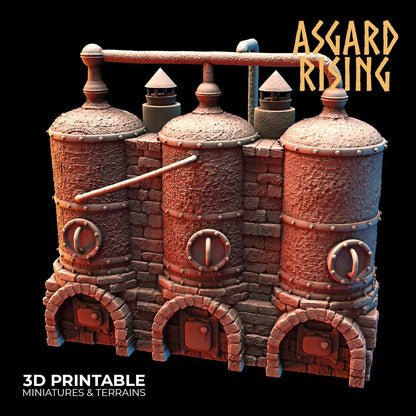 3D Printed Asgard Rising Dwarf Distillery and Brewery Set 28mm - 32mm
