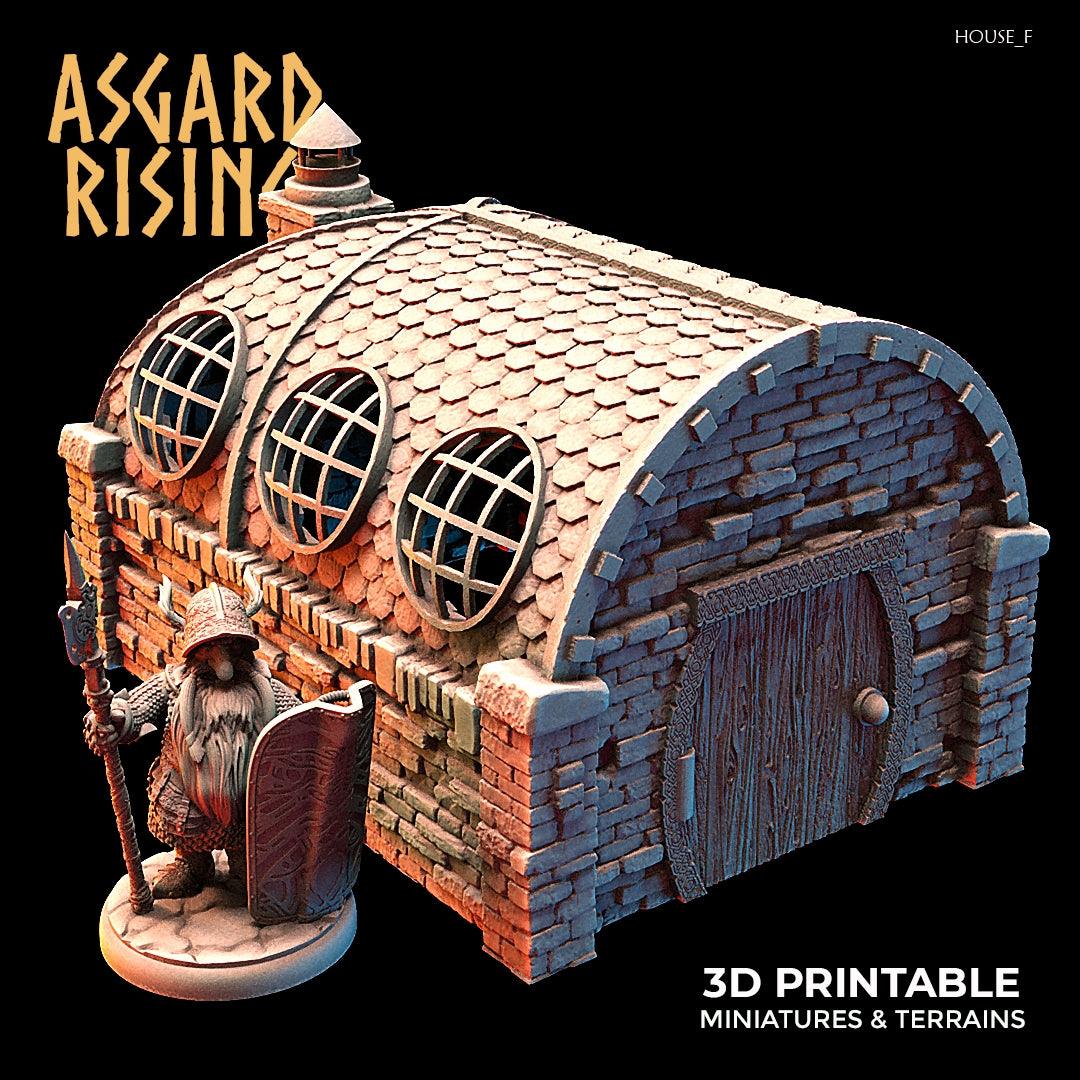 3D Printed Asgard Rising Dwarven Kingdom Houses Industrial Architecture 28mm - 32mm