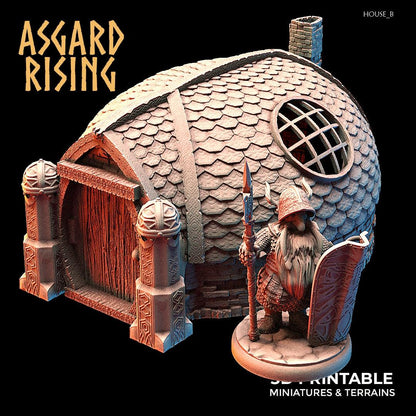 3D Printed Asgard Rising Dwarven Kingdom Houses Industrial Architecture 28mm - 32mm