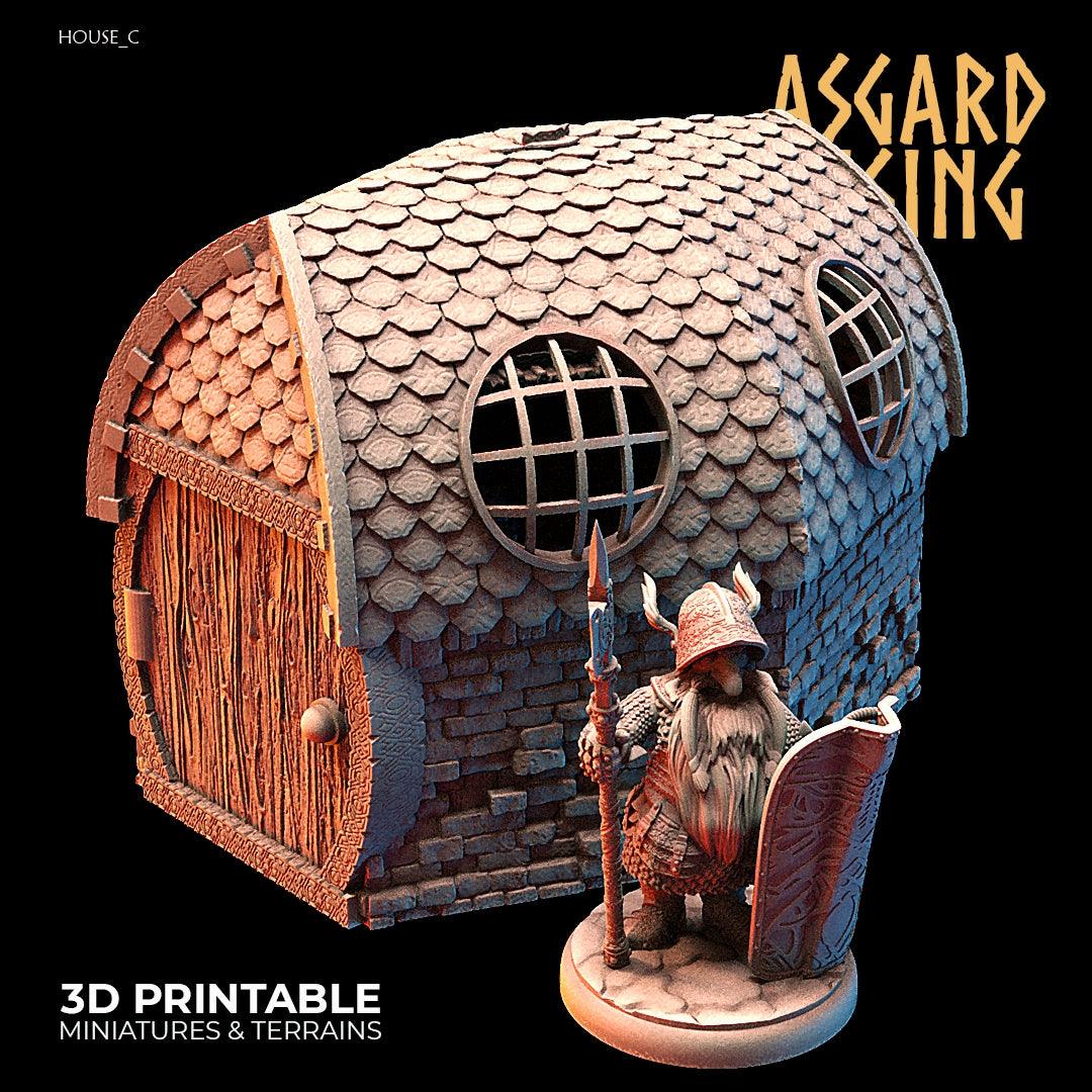 3D Printed Asgard Rising Dwarven Kingdom Houses Industrial Architecture 28mm - 32mm
