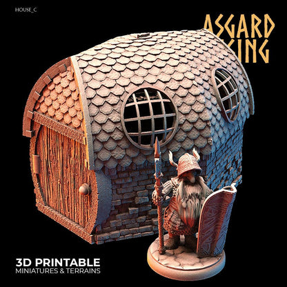 3D Printed Asgard Rising Dwarven Kingdom Houses Industrial Architecture 28mm - 32mm