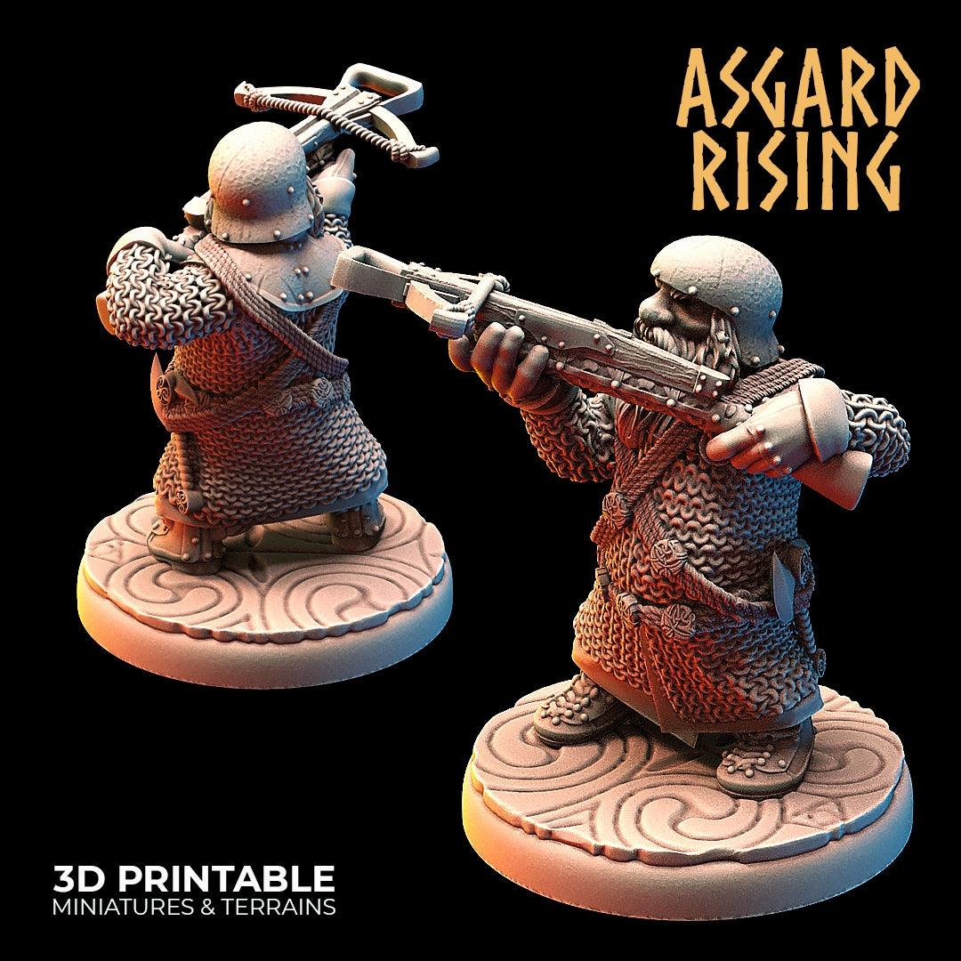 3D Printed Asgard Rising Dwarves Crossbow Chain Mail Set 28mm - 32mm